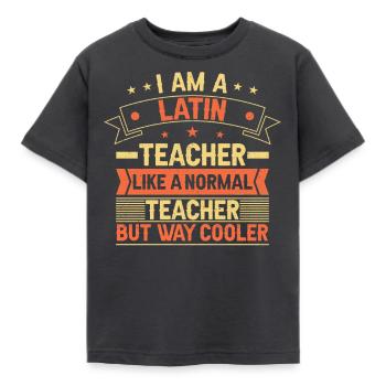 Latein Lehrer - Kinder T-Shirt - Dunkelgrau - Vorne - AI Model Kid Female (0cm)