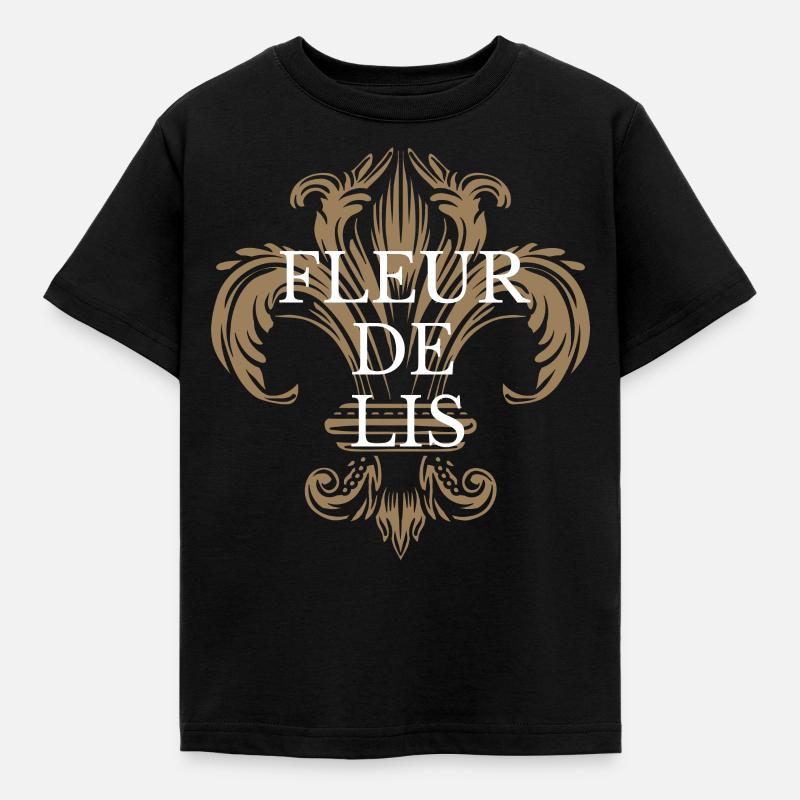 Fleur de Lis - T-shirt Enfant - noir