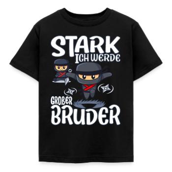 Ich Werde Großer Bruder 2026 Geschwister Baby - Kinder T-Shirt - Schwarz - Vorne - AI Model Kid Female (0cm)