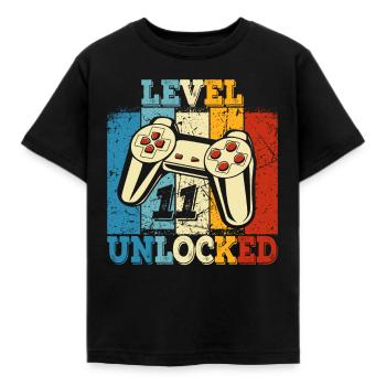Geburtstag 11 Offizielle Teenager Junge Level 11 - Kinder T-Shirt - Schwarz - Vorne - AI Model Kid Female (0cm)