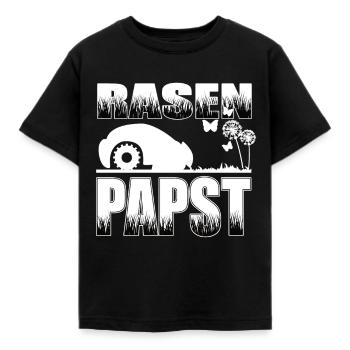 Rasen Papst Mähroboter - Kinder T-Shirt - Schwarz - Vorne - AI Model Kid Female (0cm)