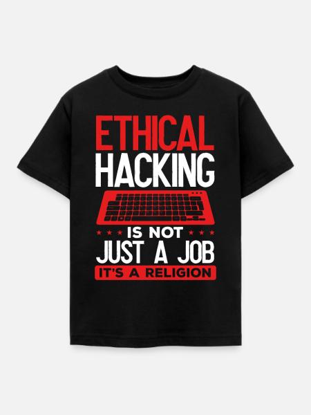 Cyber Ethical Hacking Onlinesecurity Hacker - Kinder T-Shirt - Schwarz