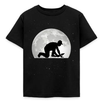 Tiler Moon Mosaic Layer Plate Layer - Kids' T-Shirt - black - Front - AI Model Kid Female (0cm)