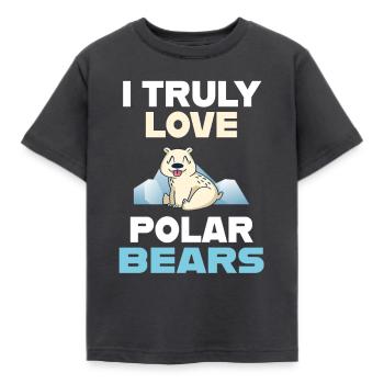 Ours polaire Ours polaire du pôle Nord Vrai amour des ours polaires - T-shirt Enfant - charbon - Devant - AI Model Kid Female (0cm)