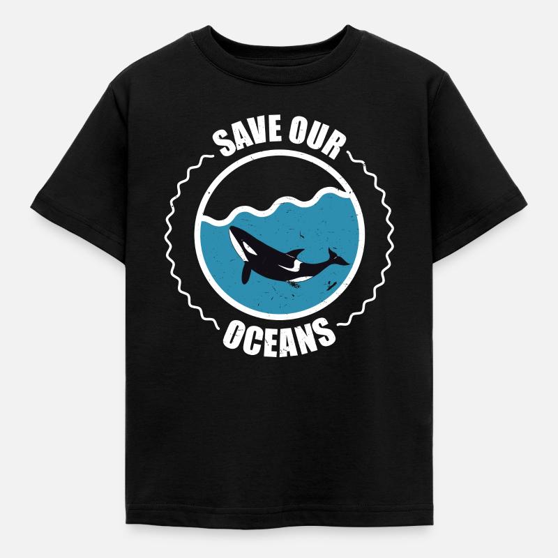 Save our Ocean Orca Killer whale - T-shirt Enfant - noir