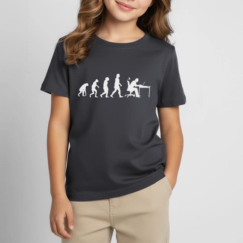 Programmierer Evolution Informatiker Computer Nerd Kinder T-Shirt