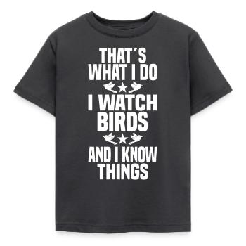 Bird Watching Birds Observers - Kids' T-Shirt - dark grey - Front - AI Model Kid Female (0cm)