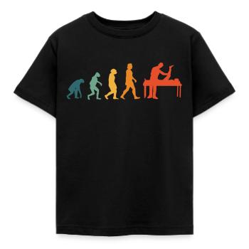 Physiothérapeute Evolution Rétro Physio - T-shirt Enfant - noir - Devant - AI Model Kid Female (0cm)