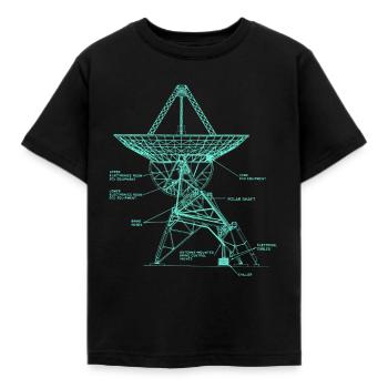 Rétro Old School Antenne l’illustration bol - T-shirt Enfant - noir - Devant - AI Model Kid Female (0cm)