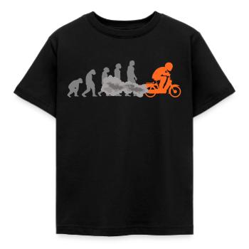 Mofa Mofaroller Moped Evolution Mofafahrer Zubehör - Kinder T-Shirt - Schwarz - Vorne - AI Model Kid Female (0cm)
