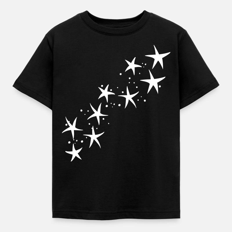 Sterne - Kinder T-Shirt - Schwarz