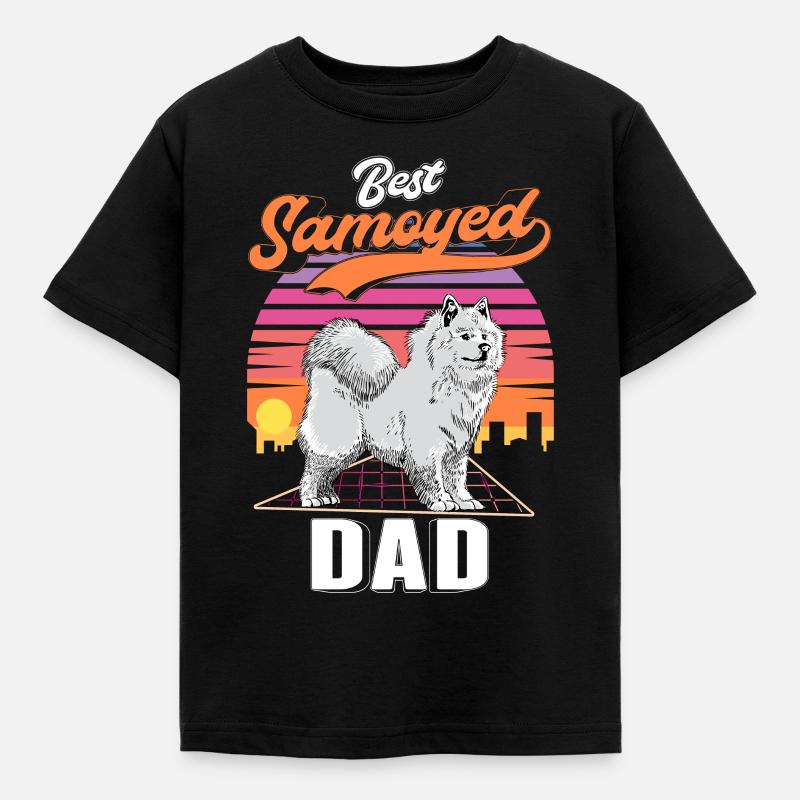 Meilleur Samoyed Dad Samojede Samojeden - T-shirt Enfant - noir
