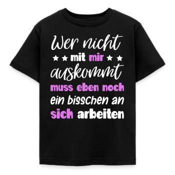 Lustiger Spruch Frauen Mädchen Damen Geschenk - Kinder T-Shirt - Schwarz - Vorne - AI Model Kid Female (0cm)