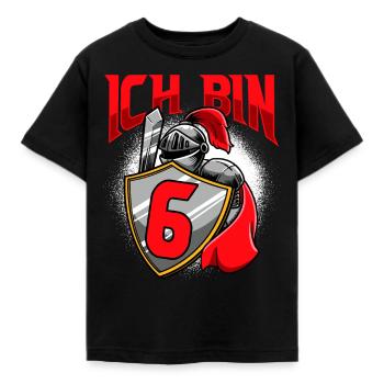 6. Geburtstag Junge 6 Jahre alt Ritter - Kinder T-Shirt - Schwarz - Vorne - AI Model Kid Female (0cm)