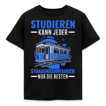 Straßenbahn Straßenbahnfahrer Tram S-Bahn - Kinder T-Shirt - Schwarz - Vorne - AI Model Kid Female (0cm)
