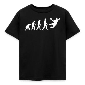 Handball Evolution - Kinder T-Shirt - Schwarz - Vorne - AI Model Kid Female (0cm)