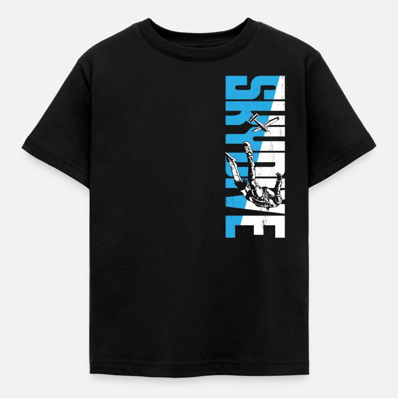 Skydiving Skydive - Kinder T-Shirt - Schwarz