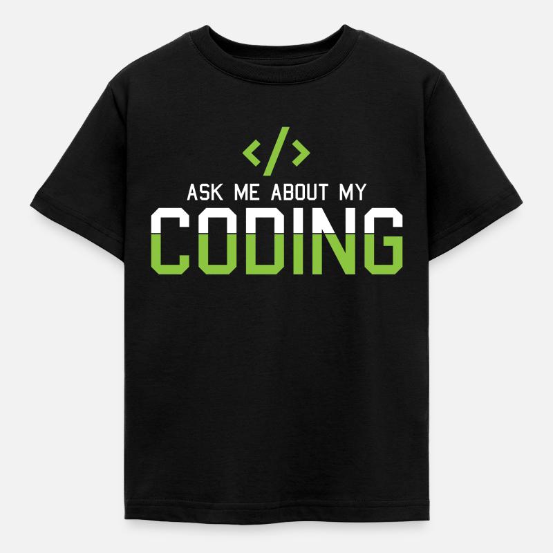 Hacking Programmierer Hacker Code Coding Geschenk - Kinder T-Shirt - Schwarz