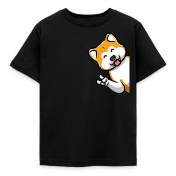 Akita Inu Dog - Kids' T-Shirt - black - Front - AI Model Kid Female (0cm)
