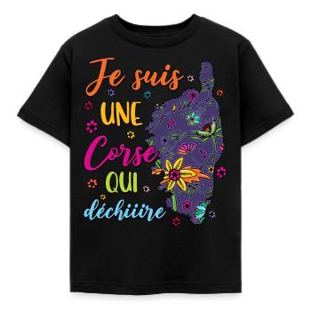 Je Suis Une Corse - T-shirt Enfant - noir - Devant - AI Model Kid Female (0cm)
