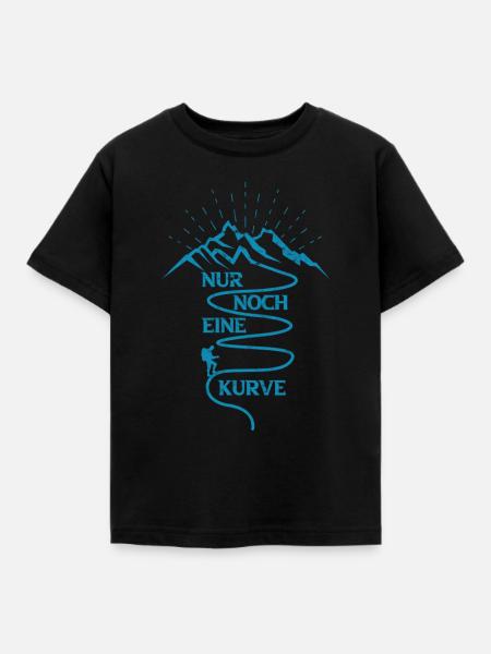 Berge Wandern Wanderer Bergsteigen - Kinder T-Shirt - Schwarz