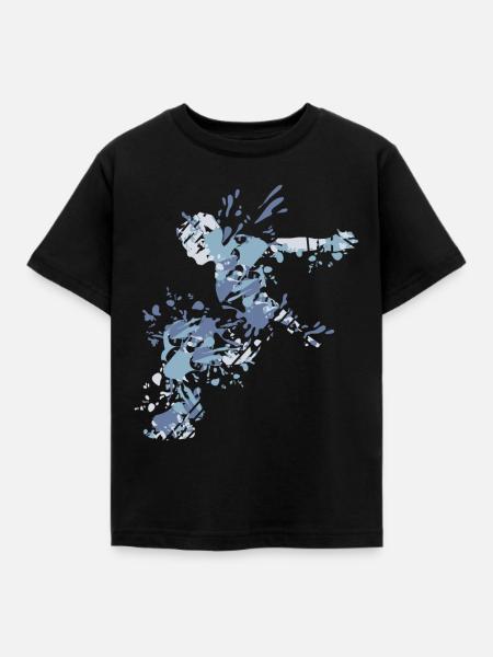 Splash Freerunning Parkour - Kinder T-Shirt - Schwarz