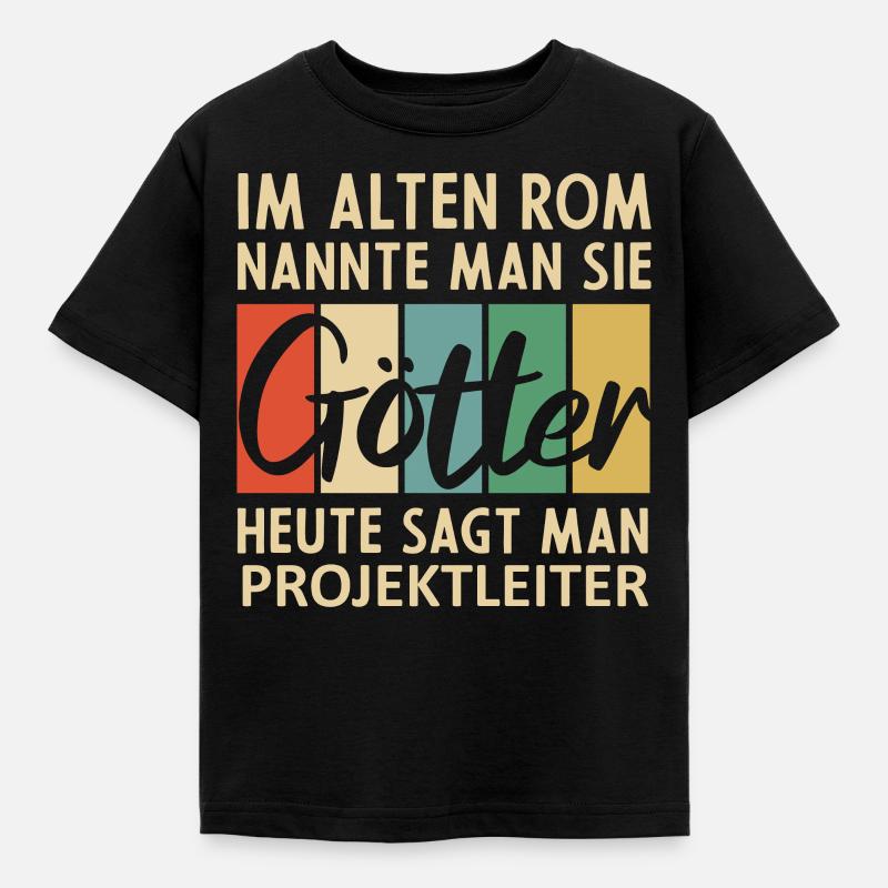 Lustige Projektleiter Sprüche - Kinder T-Shirt - Schwarz