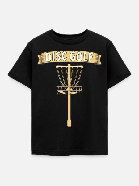 DISC GOLF - Kinder T-Shirt - Schwarz