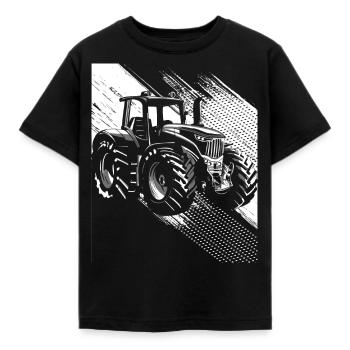 Traktor Retro Traktor Vintage Bauer Landwirt Gesch - Kinder T-Shirt - Schwarz - Vorne - AI Model Kid Female (0cm)