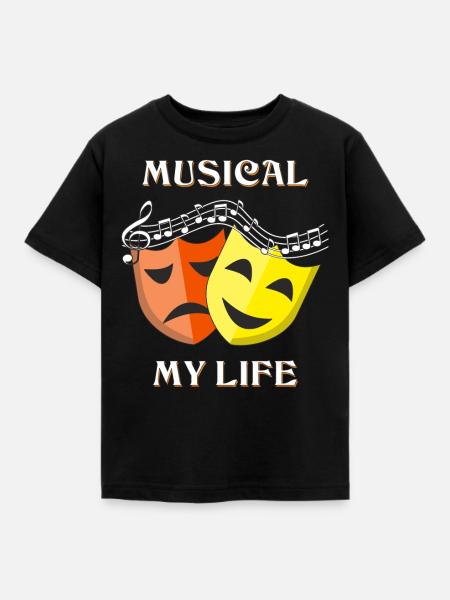 MUSICAL MY LIFE - Kinder T-Shirt - Schwarz