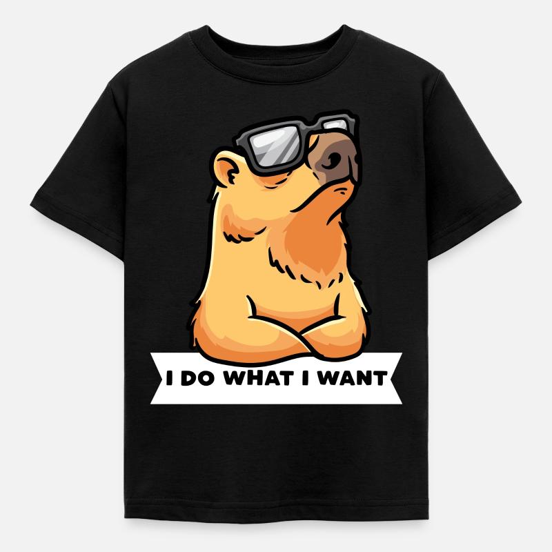 Capybara Capybara Persistent Capybara - T-shirt barn - svart