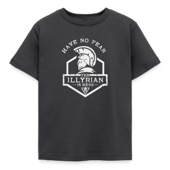 Kosova and Albania The Illyrian is here - Kids' T-Shirt - dark grey - Front - AI Model Kid Female (0cm)