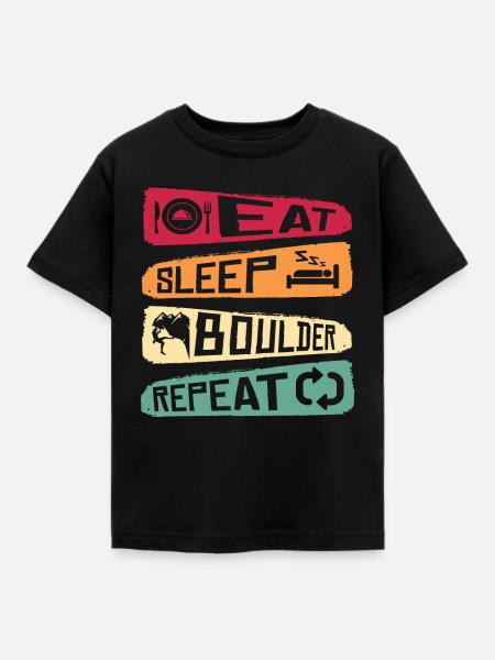 Bouldern - Kinder T-Shirt - Schwarz