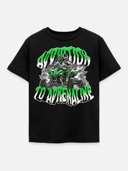 Quad Quadfahrer - Kinder T-Shirt - Schwarz