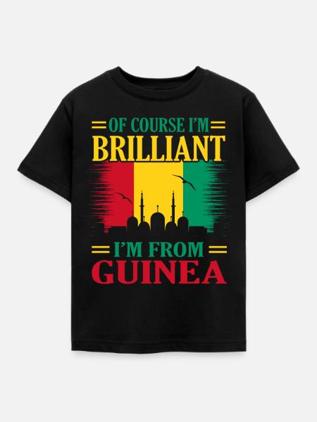 Guinea - Kinder T-Shirt - Schwarz