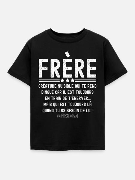 définition frère, cadeau pour frère - T-shirt Enfant - noir