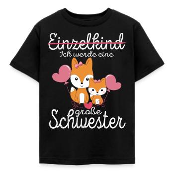 Einzelkind Große Schwester Geschwister Nachwuchs - Kinder T-Shirt - Schwarz - Vorne - AI Model Kid Female (0cm)