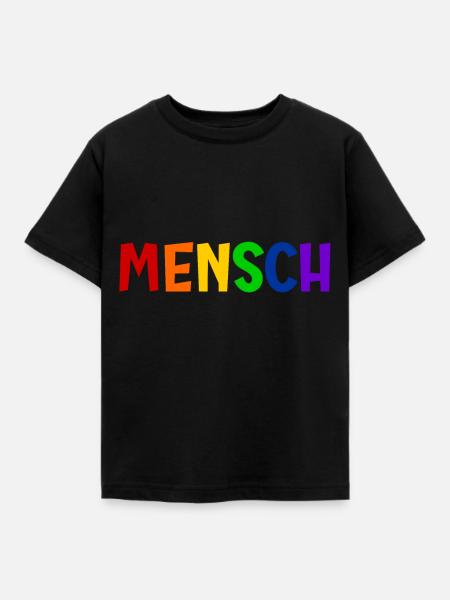 Mensch Regenbogen - Kinder T-Shirt - Schwarz