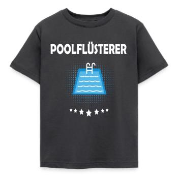 Poolflüsterer - Kinder T-Shirt - Dunkelgrau - Vorne - AI Model Kid Female (0cm)