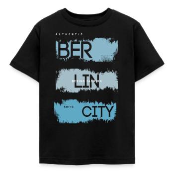 Berlin City Fashion Souvenir & Geschenkidee - Kinder T-Shirt - Schwarz - Vorne - AI Model Kid Female (0cm)