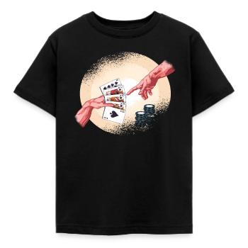 Poker Texas HoldEm Blessed Cartes à Jouer Poker - T-shirt Enfant - noir - Devant - AI Model Kid Female (0cm)