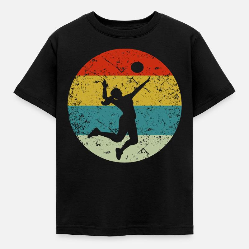 Volleyball - Kinder T-Shirt - Schwarz