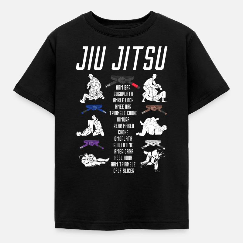 Jiu Jitsu Belt lancia Jiu Jitsu - Maglietta per bambini - nero