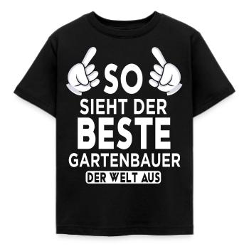 Gartenbauer Spruch - Kinder T-Shirt - Schwarz - Vorne - AI Model Kid Female (0cm)