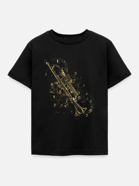 Trompete - Kinder T-Shirt - Schwarz