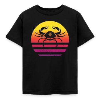 Sternzeichen Krebs - Kinder T-Shirt - Schwarz - Vorne - AI Model Kid Female (0cm)