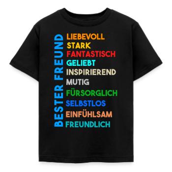 Bester Freund - Kinder T-Shirt - Schwarz - Vorne - AI Model Kid Female (0cm)