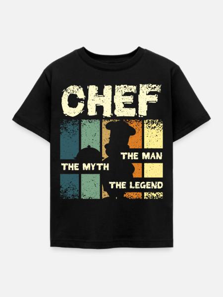 Chef the legend - Kinder T-Shirt - Schwarz