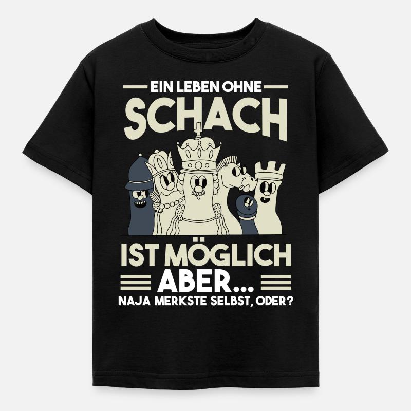 Schach - Kinder T-Shirt - Schwarz