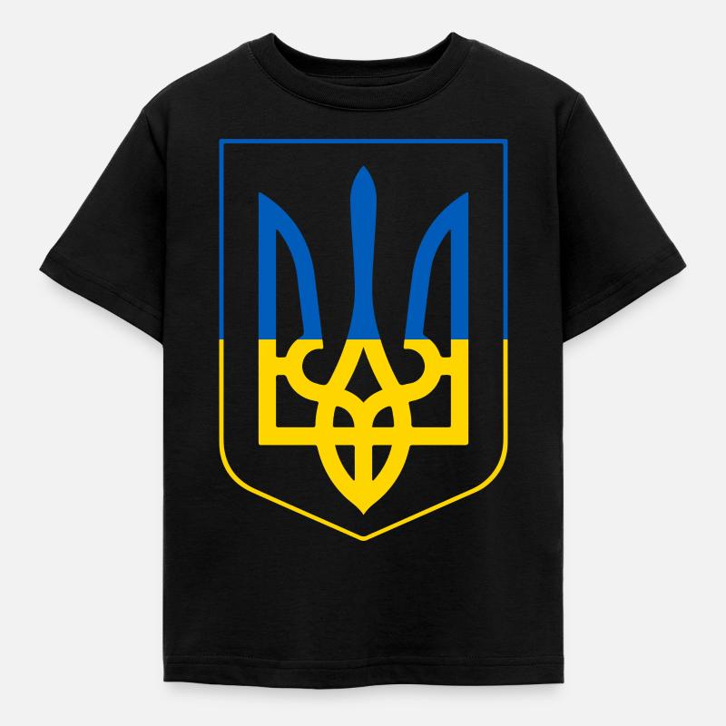 Drapeau de l’Ukraine - T-shirt Enfant - noir